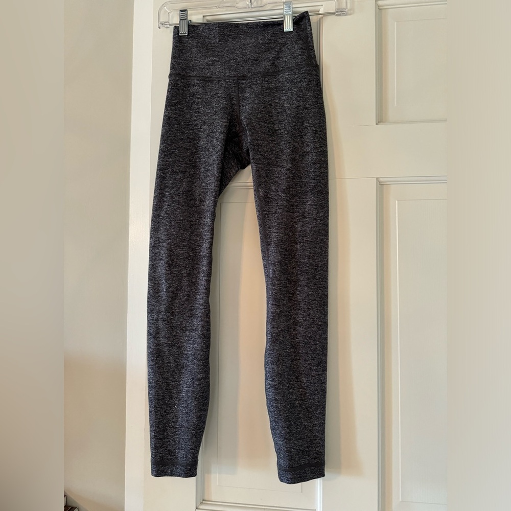 Lululemon size 2 gray - black legging 7/8 length